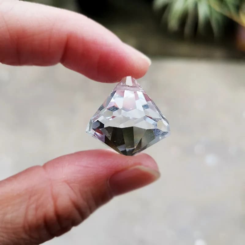 Set di 5 Pendenti in Cristallo a Forma di Sfera Diamantata, Prisma per Lampadario, Decorazione per Casa e Giardino, Creatore di Arcobaleni