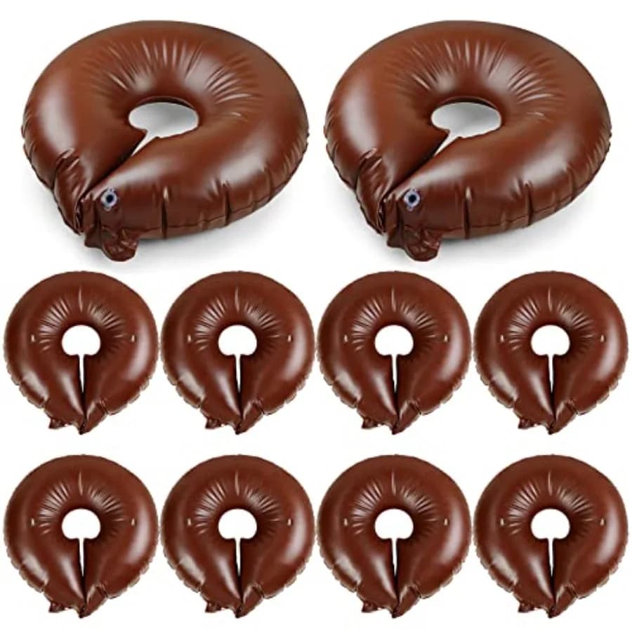 10 Sacchi per Irrigazione Alberi da 15 Galloni, Anello di Irrigazione a Goccia in PVC a Rilascio Lento per Alberi e Arbusti, Marrone, 35,4 x 35,4 Pollici, Automatico