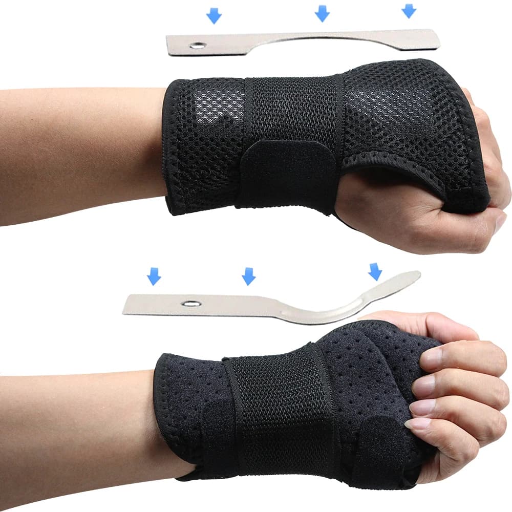 Supporto per Polso 1 Pezzo per Sindrome del Tunnel Carpale e Artrite, Tutore con Stecche per Compressione e Supporto della Mano per Tendinite e Distorsioni