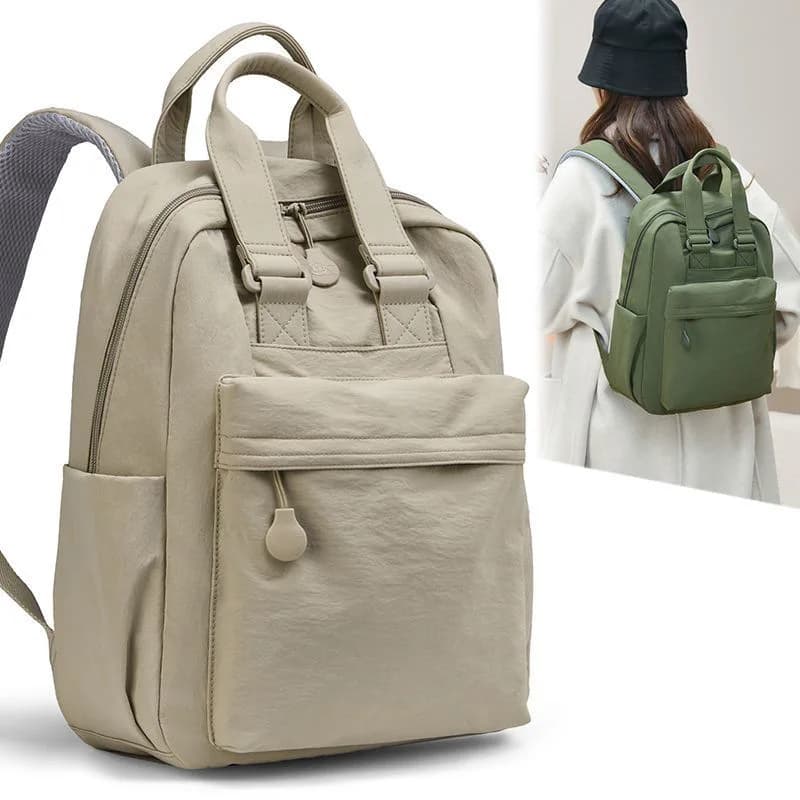 Women Solid Color Fashion Backpack Large Capacity Lightweight Anti-theft Convertible Bag Casual Travel Commuter Backpack Female