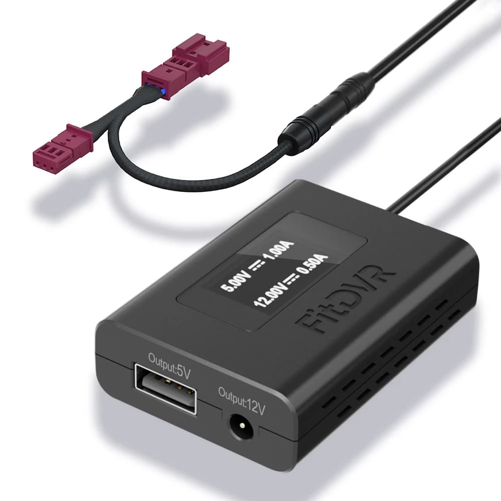 FitDVR (3 pin) dash cam adapter for Land Rover Defender 90/110/130 2020-2025, LED display, USB power supply, DVR accessories, D3-049