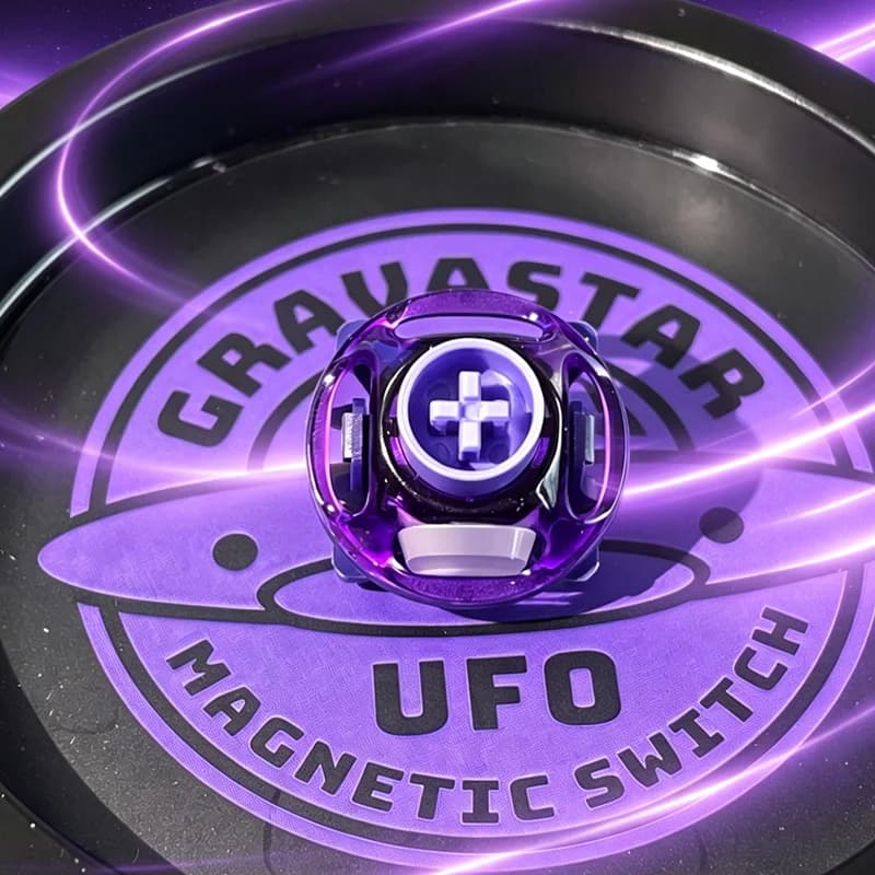 Interruttore Magnetico UFO a 3 Pin, Interruttori Lineari 360 ° Switch per Tastiera Magnetico Personalizzato con Design a Doppia Guida, Lubrificazione di Fabbrica RT0.001mm