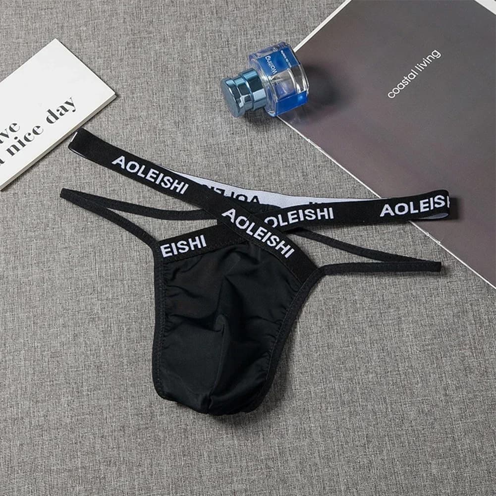 Men's Jock Strap Thongs Briefs Men Breathable G-string T-back Underwear Backless Jockstrap Briefs Thong Underpants