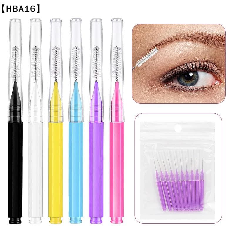 Confezione da 10 spazzolini interdentali e pennelli per mascara per la pulizia e il trucco.〔HBA16〕