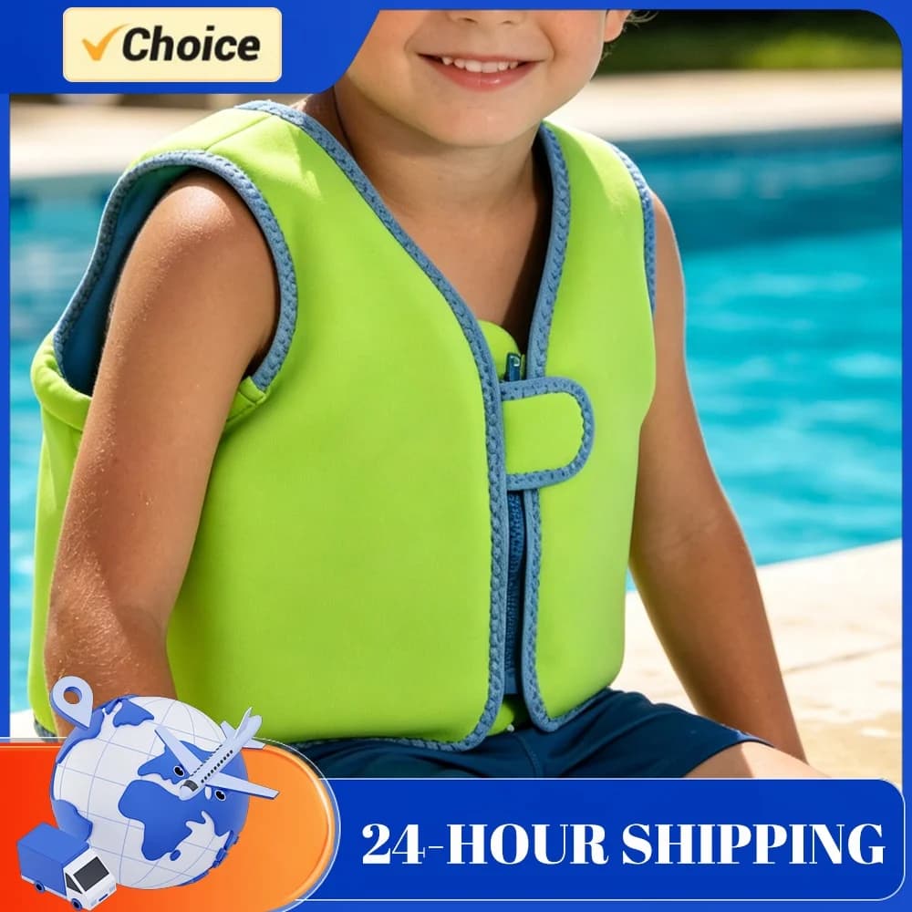 Swim Vest with Safety Zip Floatation Jackets Training Vest Swimming Life Jacket Pool Swim Trainer for &