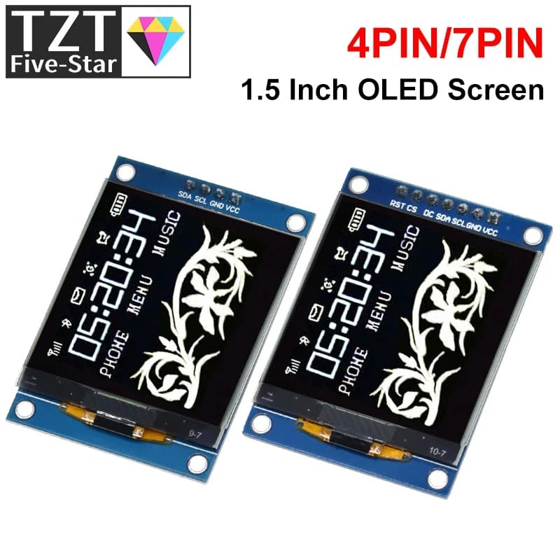 1/3PCS ALL NEW 1.5 Inch 128x128 OLED Shield Screen Module High quality Product For Raspberry Pi For STM32 For Arduino