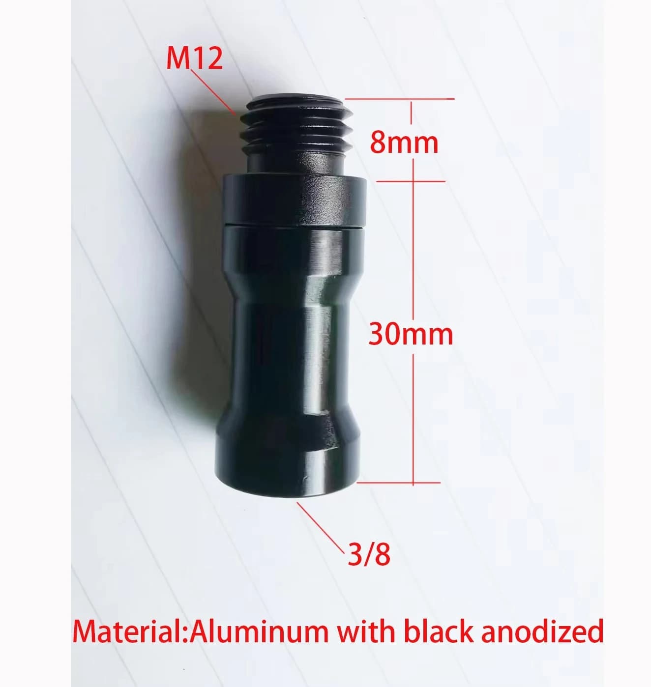 New Design M12 male to 3/8 female conversion accessories are used for ball flash bracket for camera tripod, from 3/8-16 to M12