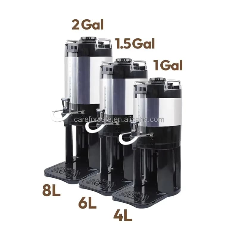 Coffee Server Stainless Steel Portable Coffee Server Water Tea Beverage Coffee Juice Dispenser