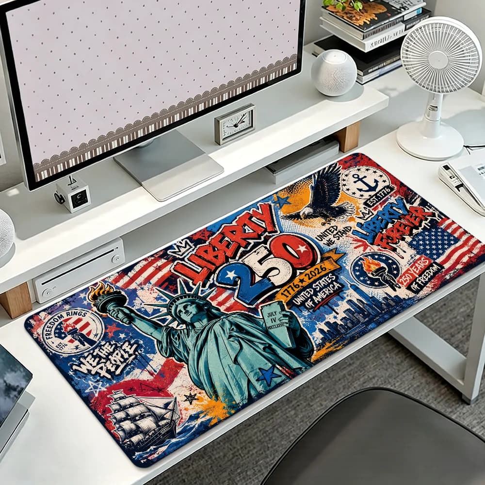 250th United States Independence Day Mouse Pad Non-slip Thickened MousePad Student Cushion Large Writing Gaming Lockedge Office
