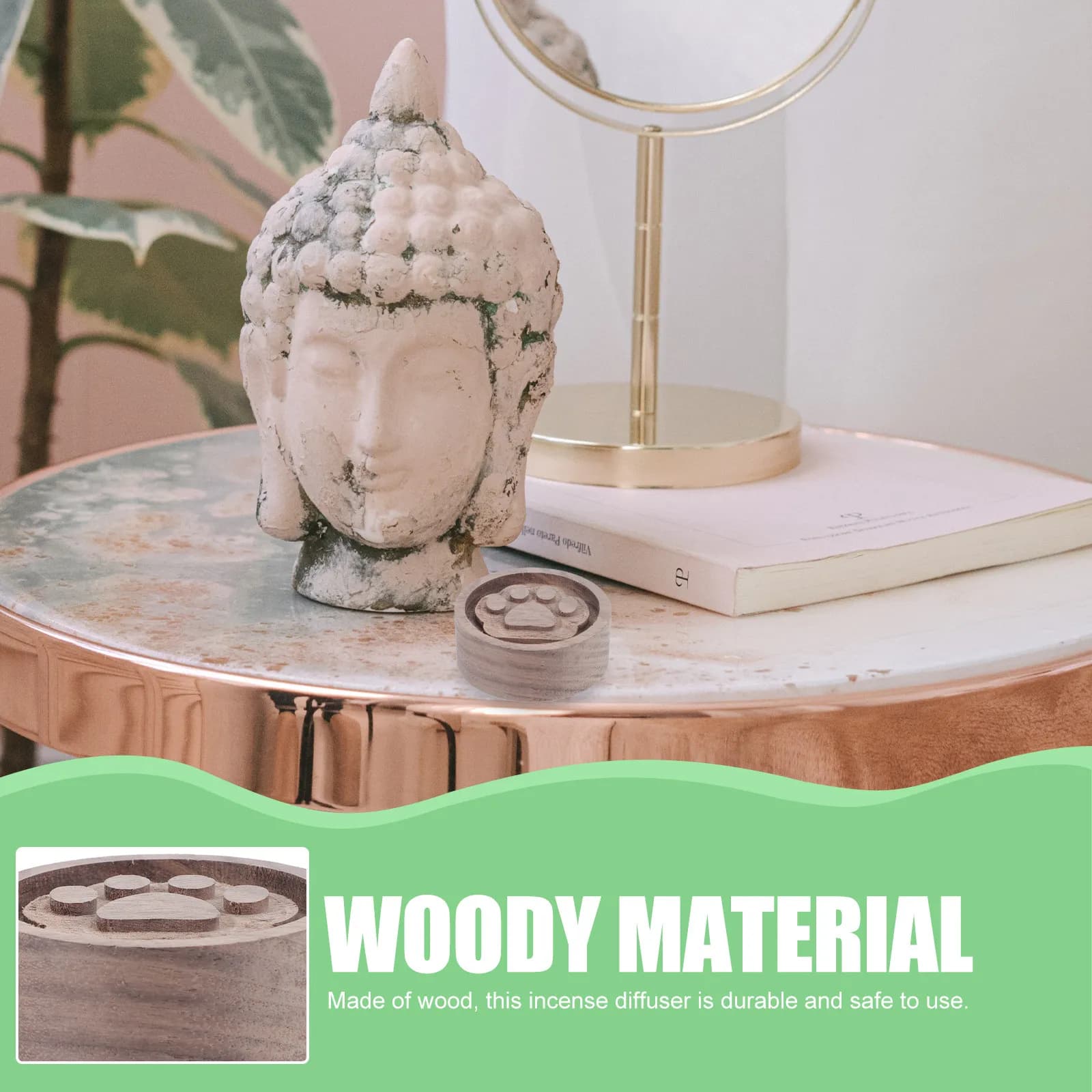 Diffusore in Legno per Oli Essenziali, Diffusore di Aromi Naturale per Auto, Casa, Ufficio, Fragranza Sottile, Decorazione Premium Leggera
