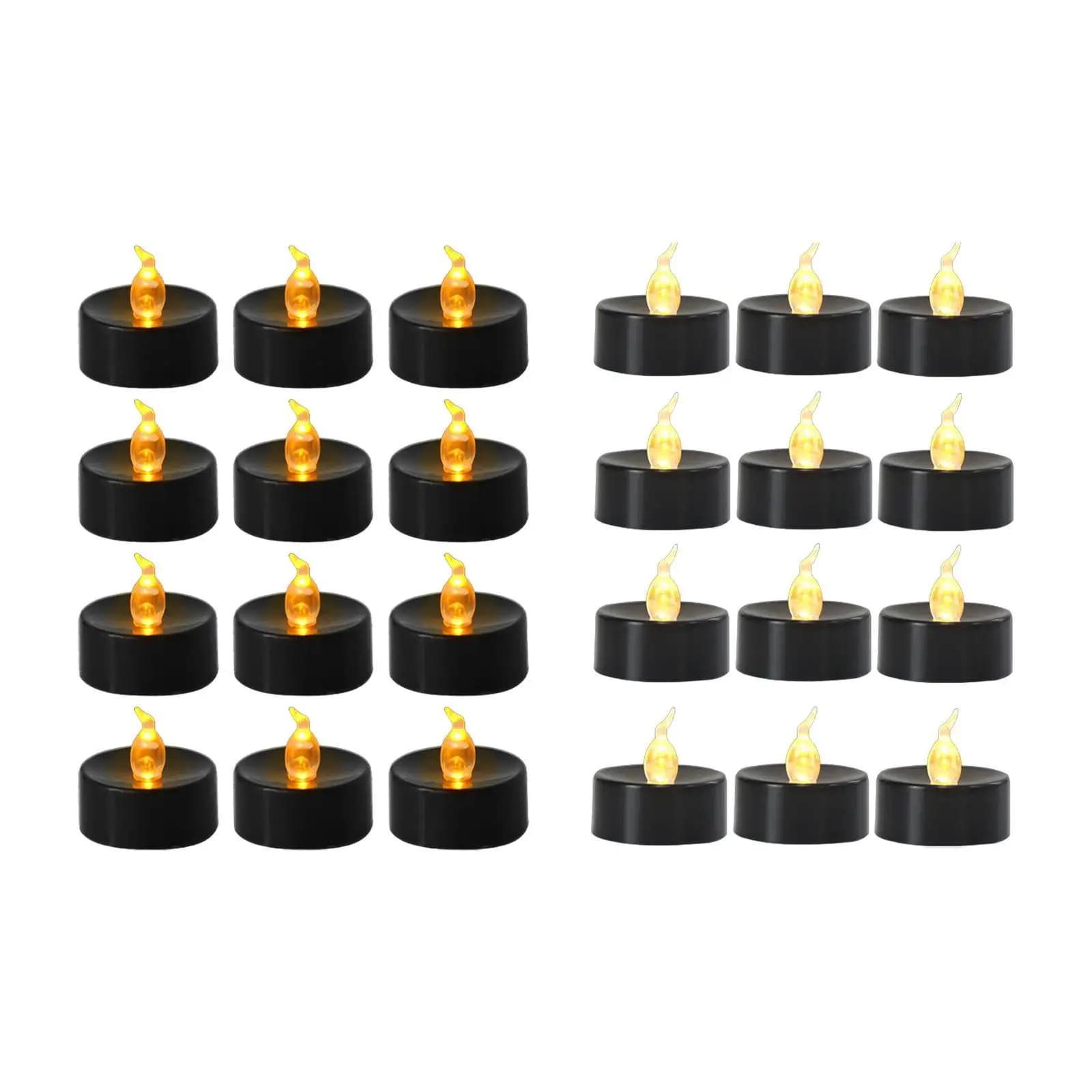 Set di 12 Candele LED Senza Fiamma, Effetto Sfarfallio, a Batteria, per Decorazioni Festive e Casa