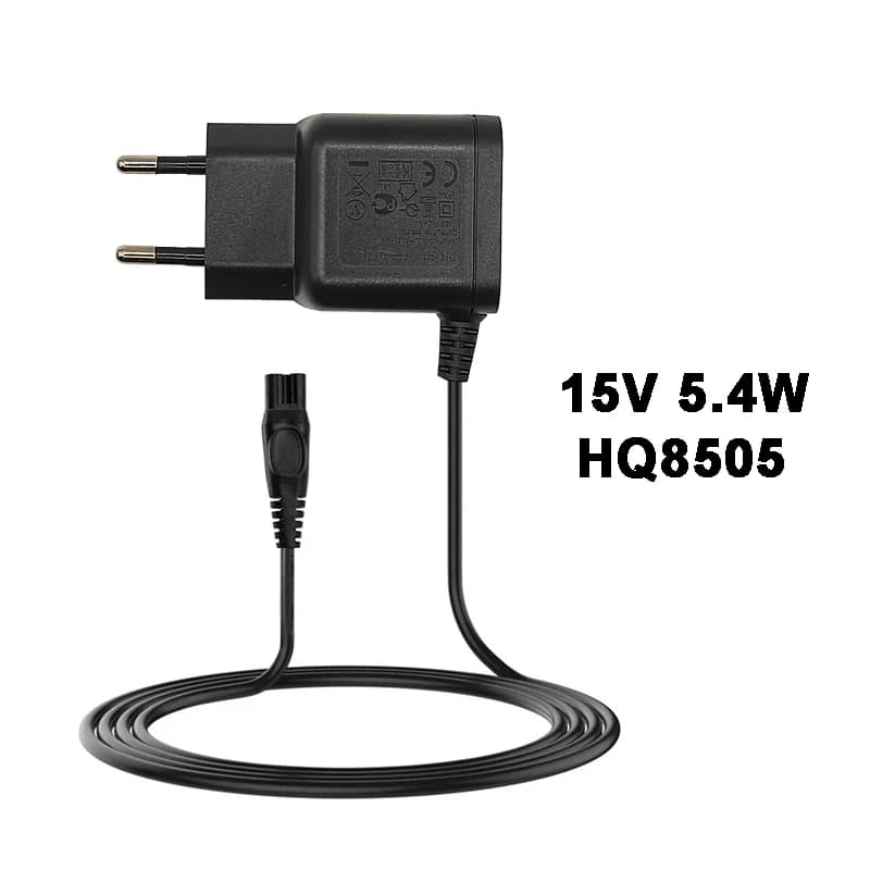 Caricatore adattatore per rasoio di alimentazione CA con spina a muro UE a 2 poli 15V 5.4W per PHILIPS Norelco HQ8505 HQ8500 HQ6070 HQ6075 HQ6090 PT860 AT890