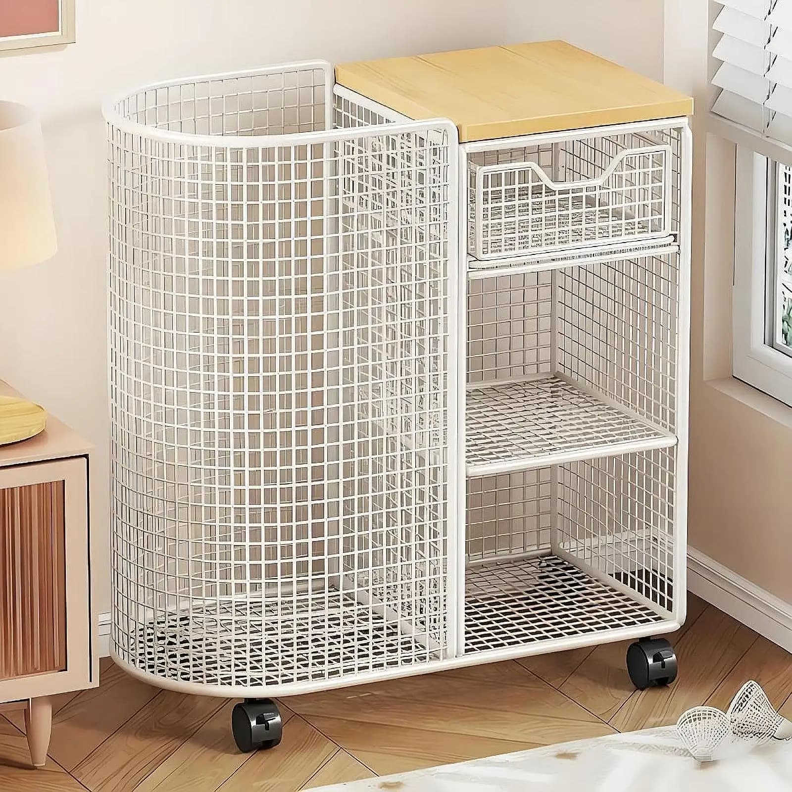 Home Gym Studio Organizer Iron Yoga Mat Storage Cart for Sports Accessories Large Capacity Holder