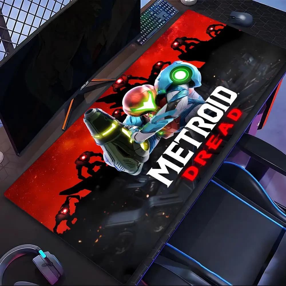 Game Metroids Mouse Pad Tablet Laptop xl desktop mouse mat cute HD printing Gaming keyboard pad Player 90x40 cm