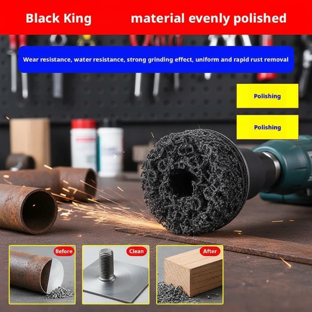 Car Wheel Hub Brush, Wheel Hub Grinder, Rust Removal Tool, Brake Cleaning Kit, Rust Removal Tool and Polishing