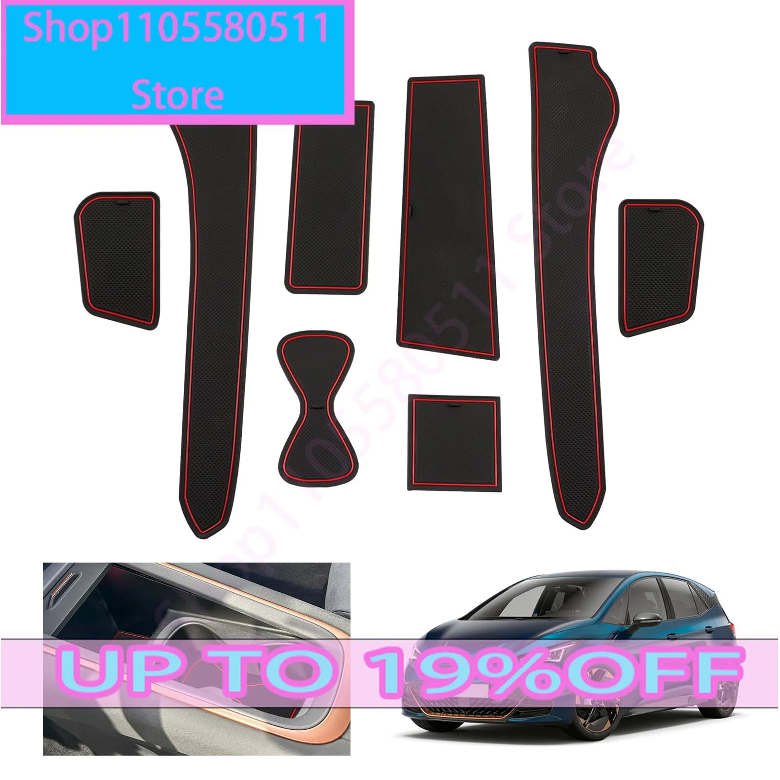 For Seat Cupra Born 2022 2023 2024 Car Door Groove Mat Anti-slip Slot Pads Auto Interior For Cupra Born Accessories 2023
