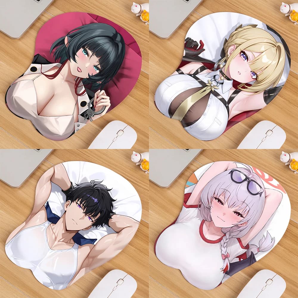 Anime Kurodate Haruna Jane Doe Tappetino per mouse in silicone 3D Tappetino da scrivania da polso Tappetino per mouse antiscivolo Tappetini per tastiera Fornitori da tavolo