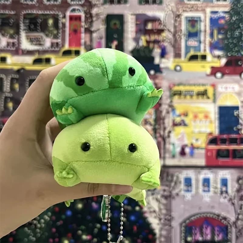 Adorabili bambole di peluche a forma di rana, giocattoli di peluche ispirati ai cartoni animati, regali di compleanno perfetti per gli amici.