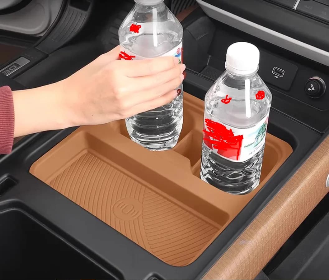Per Land Rover Defender 110/90 supporto per tazza d'acqua wireless con controllo centrale modificato in silicone antiscivolo 22-24