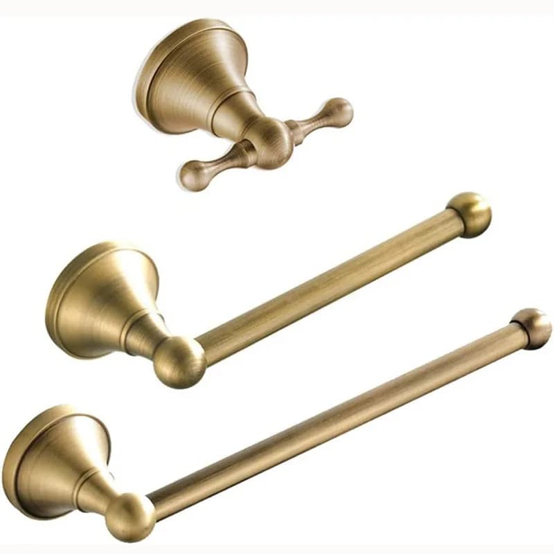 Accessori Bagno in Ottone Anticato: Porta Carta Igienica a Parete, Anello Porta Asciugamani, Gancio Appendiabiti - Ferramenta per Bagno