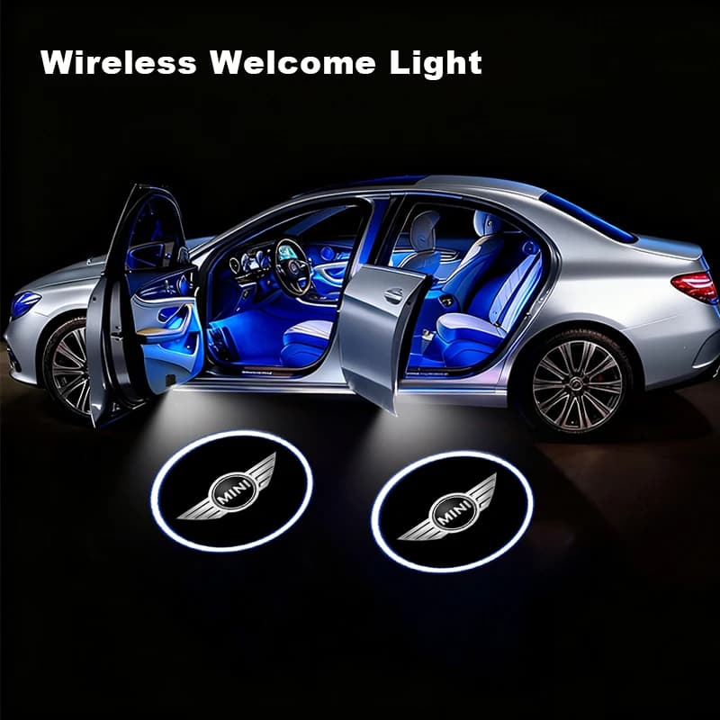 2 Pezzi Luci di Benvenuto a LED per Portiera Auto con Proiezione Logo per Mini Cooper R50 R52 R53 R55 R56 R60 R61 F54 F55 F56 F60 Clubman