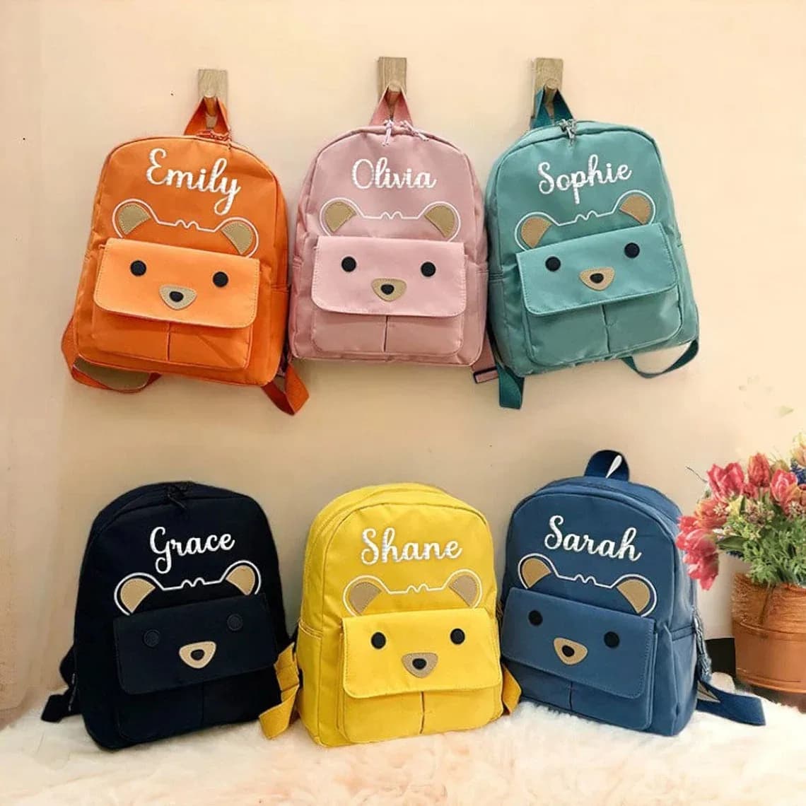 Zaino per bambini ricamato Zaino per bambini personalizzato Zaino per bambini personalizzato Borsa per laptop regalo per la scuola dei bambini Ritorno a scuola