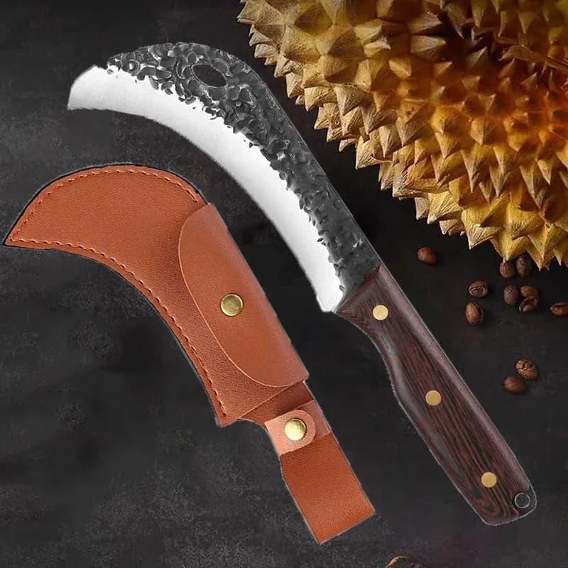 Coltello multiuso Coltello da frutta in acciaio inossidabile Coltello da macellaio per chef da cucina forgiato Rasoio Mannaia per carne affilata Manico in legno Coltello da cucina
