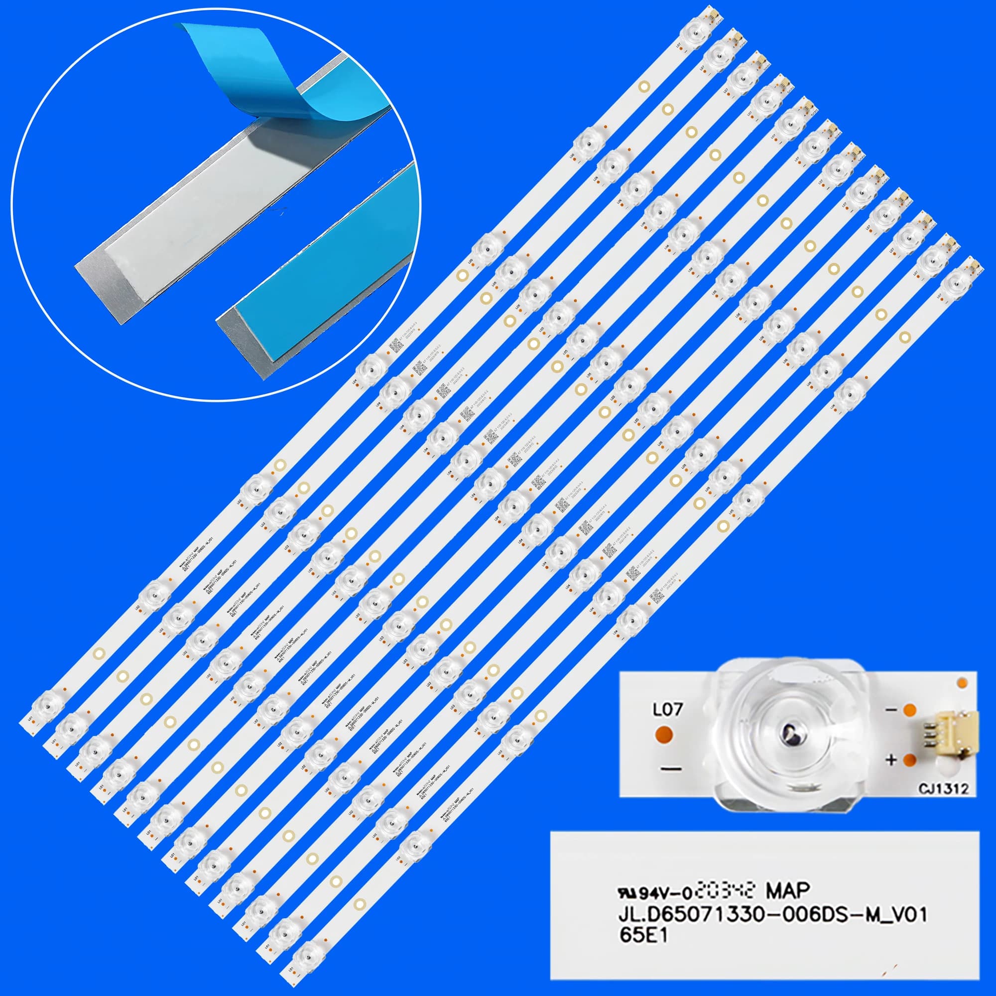 LED Backlight Strip For PTV65SS04X PTV65SS04X_CIS_BK ES65E1A EC65E1A OV65350 SB65350 RT65 JL.D65071330-006DS-M_V01 65E1