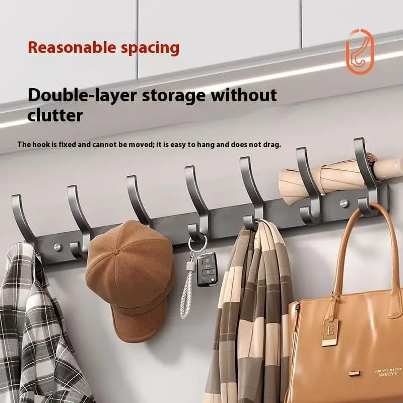 Black bathrobe hooks Nail hangers Wall coat hangers Kitchen accessories hangers
