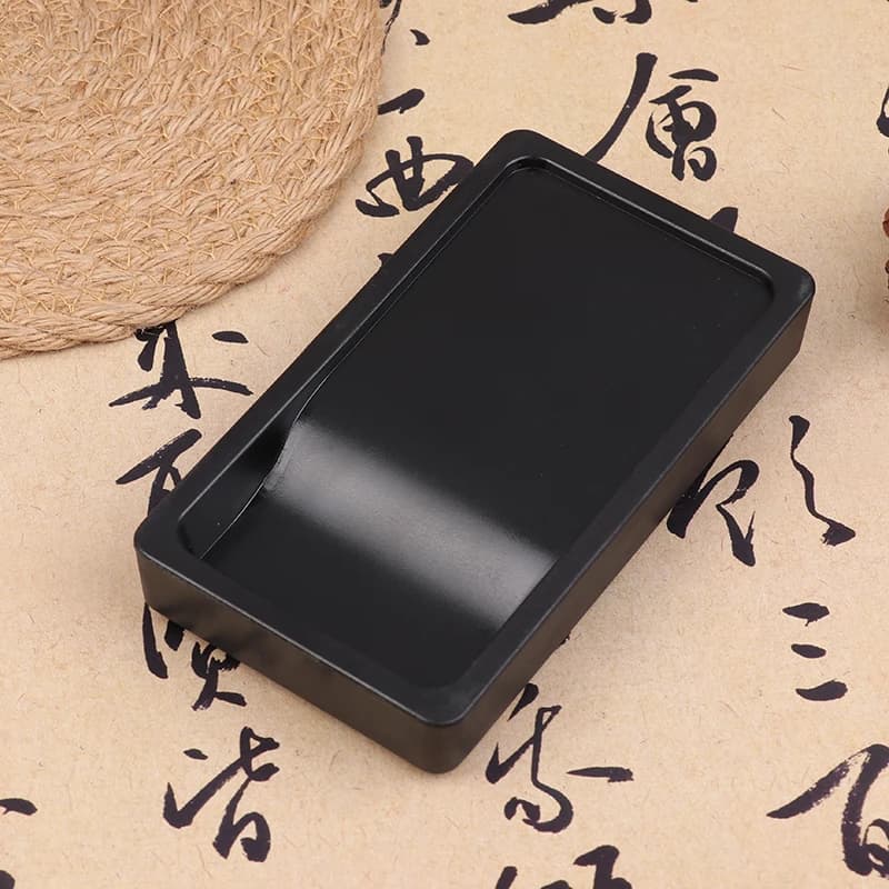 1pc Grinding Inker For Chinese Calligraphy Pine Soot Beginner Plastic Ink Stone Set Inkstick Xuan Rice Paper Writing Painting