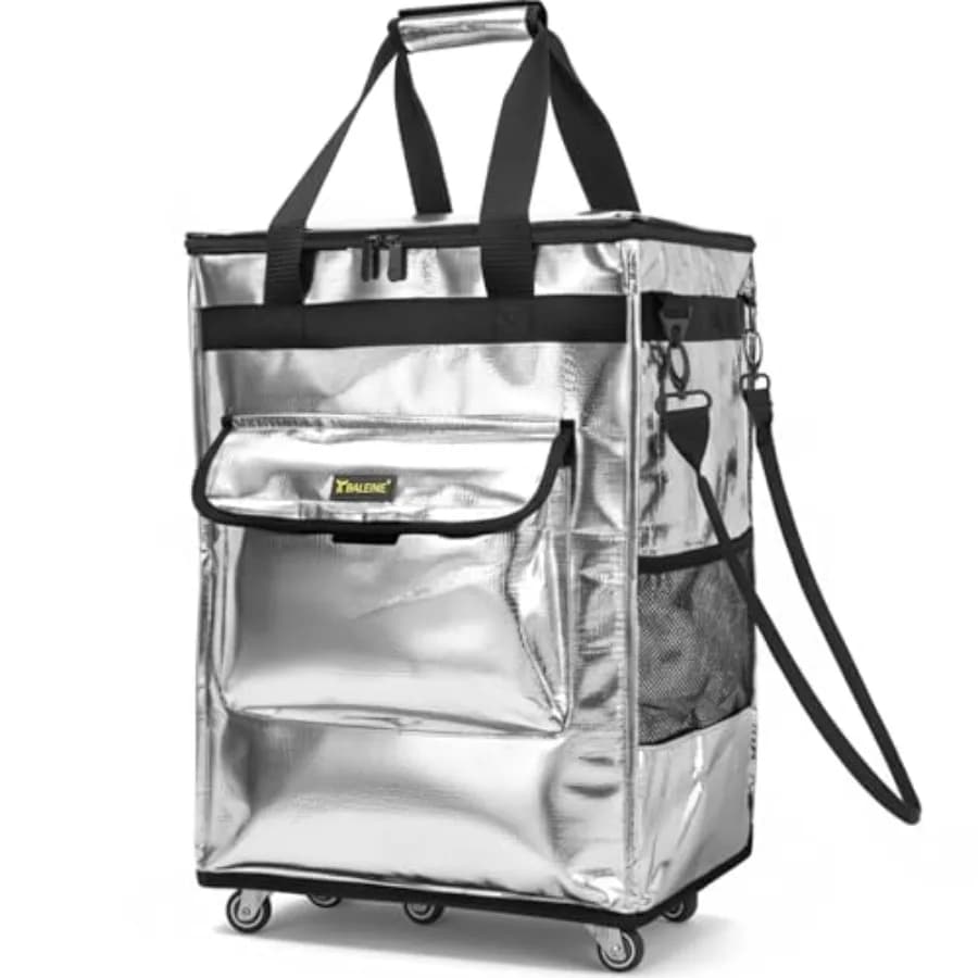 BALEINE Borse della spesa riutilizzabili con ruote, Borsa a rotelle, Zaino carrello spesa, Carrelli per la spesa