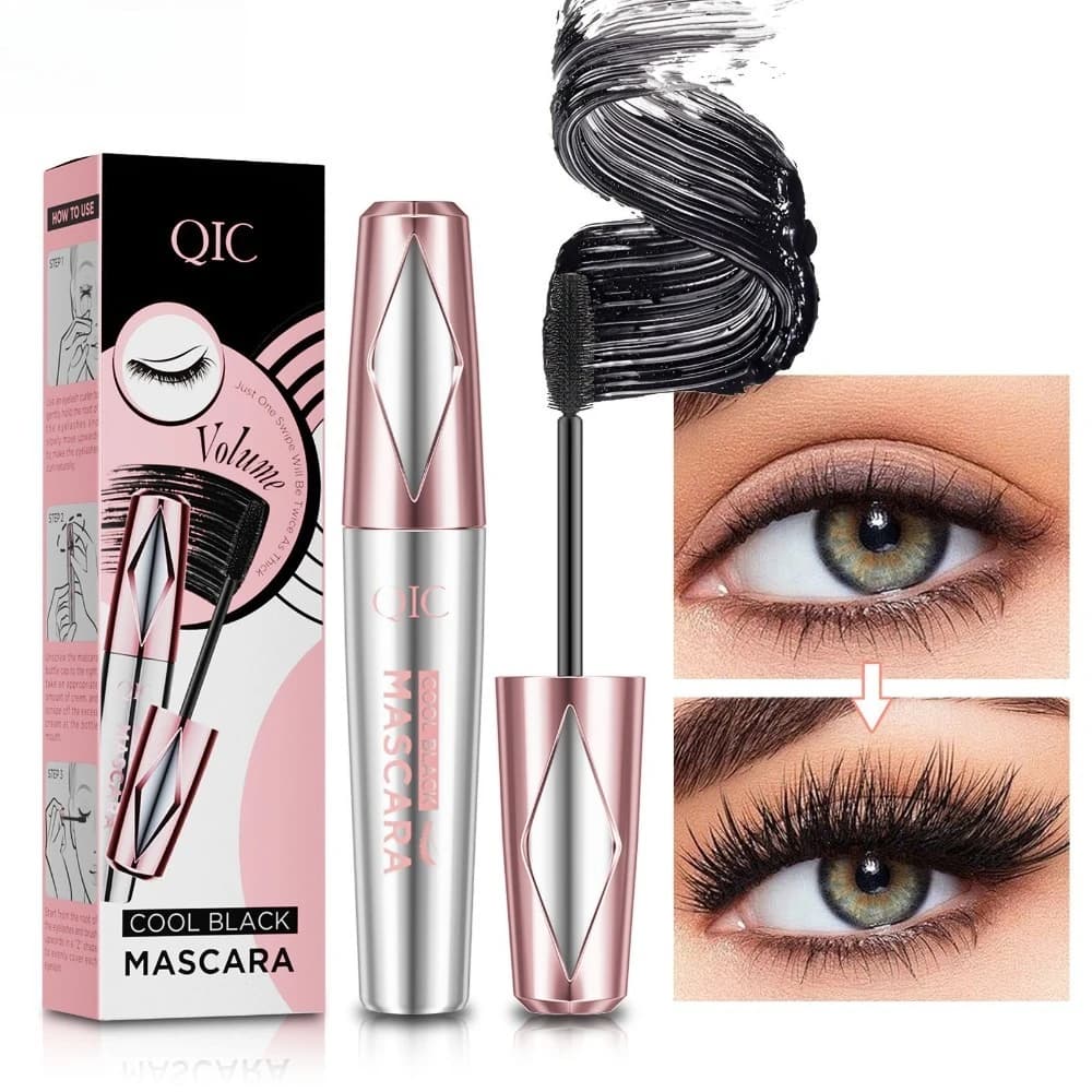Mascara 5D Exterior and Incurvante, Natural Volume, Waterproof, Tubular Technology, All-Day Tenuta, Defined Eyelash Anti-slips, Daily Use