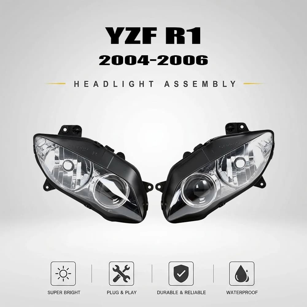 For Yamaha YZF R1 2004-2006 2005 Motorcycle Headlight Head Light Lamp Upper Fairing