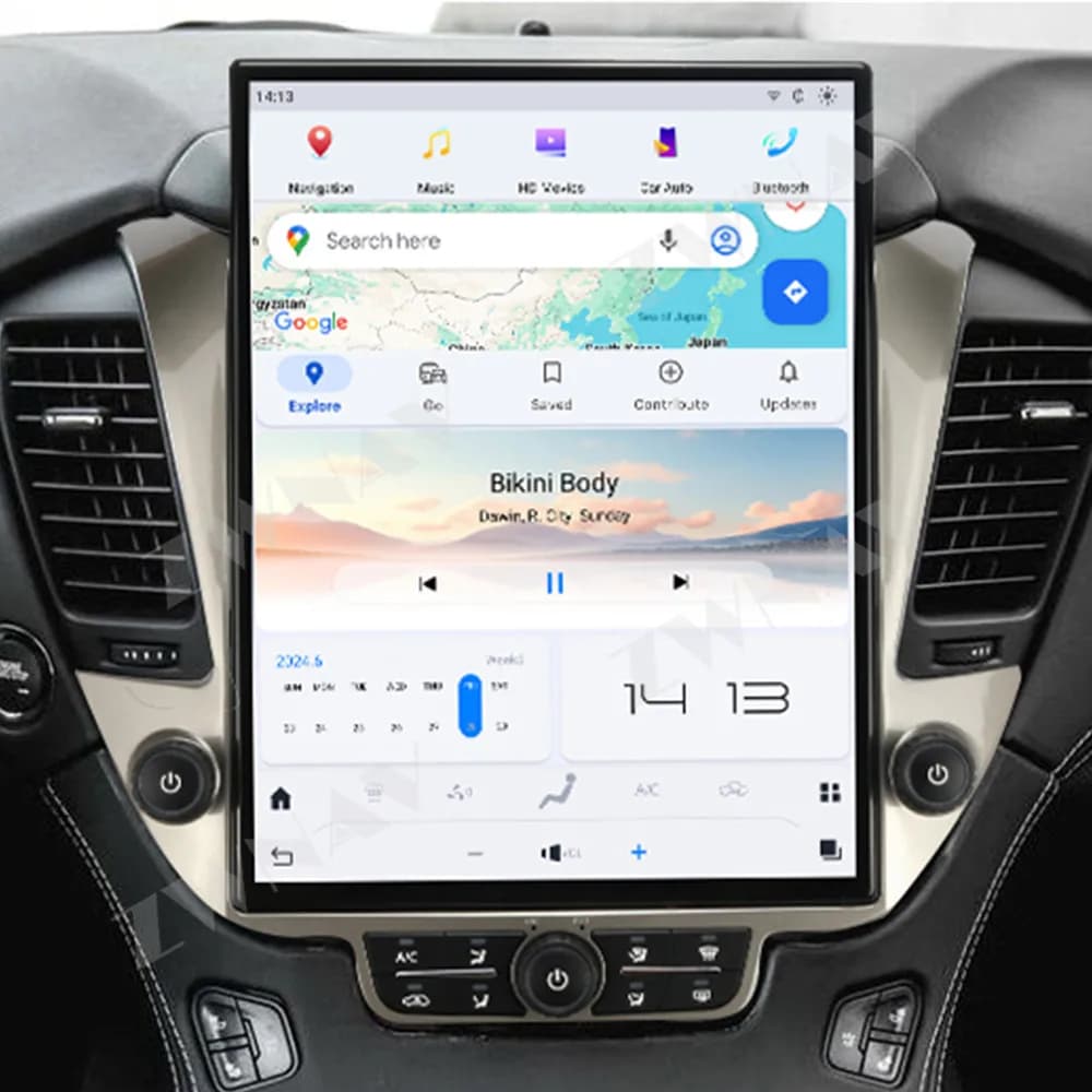 Autoradio Android 13 da 15.6 pollici per GMC Yukon Chevrolet Suburban Tahoe 2014-2020, Bluetooth, Multimedia, GPS, Navigazione, Stereo.