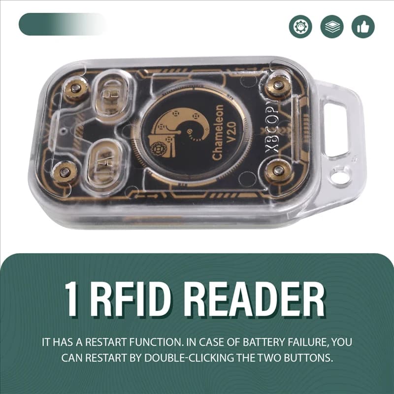 【B74A】 Emulatore lettore di chip intelligente Chameleon V2.0 RFID Ripristino emulatore di smart card 13,56 Mhz 125 Khz NFC Duplicatore di carte Decodifica
