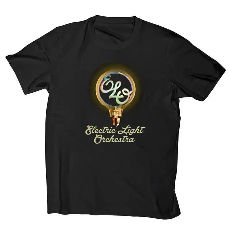 Maglietta Electric Light Orchestra in cotone nero da uomo dalla S alla 5XL