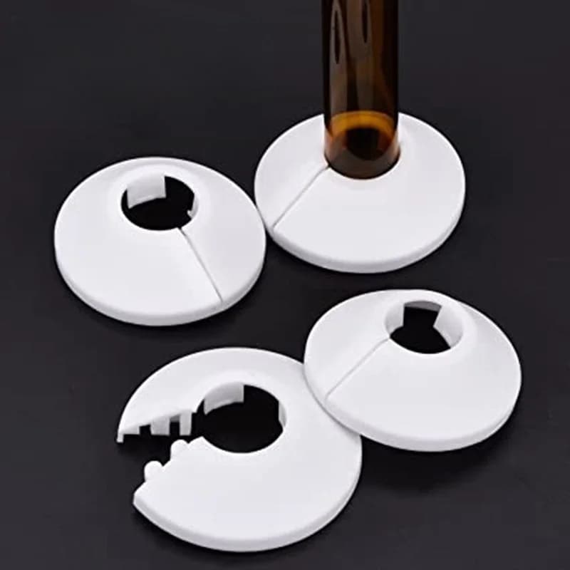 10 decorative covers for heating pipes: black and white durable plastic cooling pipe caps for floors/walls, suitable, hide pipes
