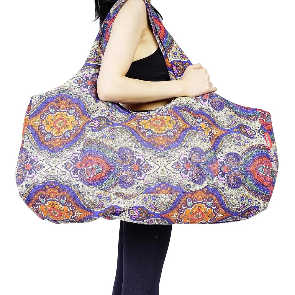 Borsa per Tappetino Yoga Grande con Tasche Multifunzionali, Leggera e Resistente, per Trasporto e Conservazione