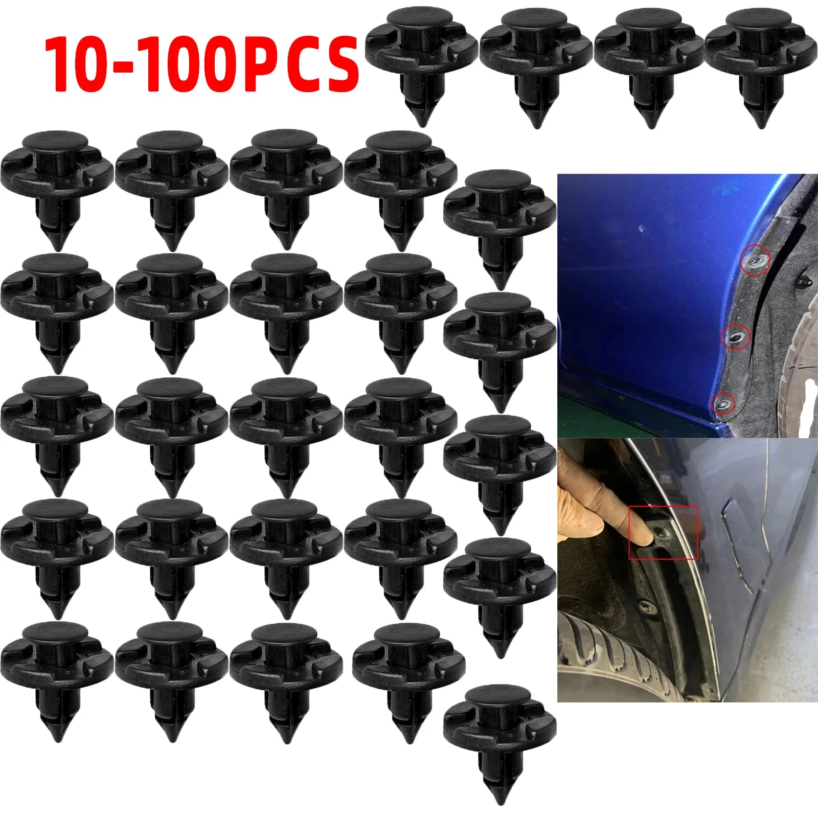 10-100PCS 8 millimetri Auto Corpo di Fissaggio Rivetti Pinze Paraurti Trim Fermo Kit di Fissaggio Per Lexus Subaru Nissan 01553-09321 90044-68320