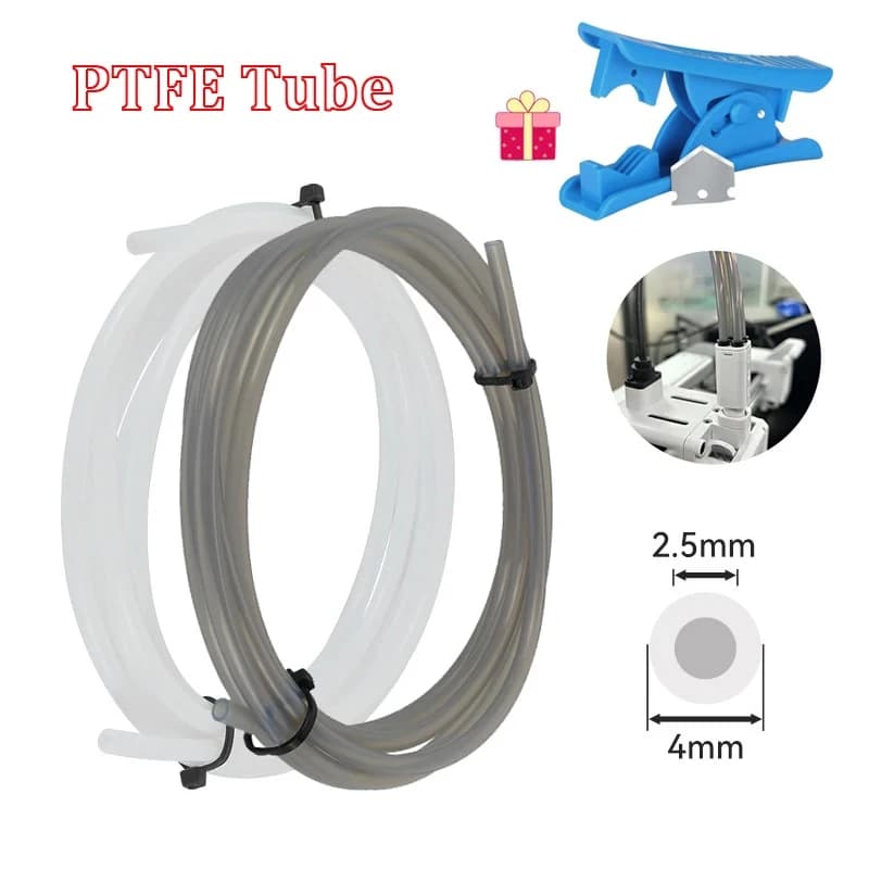 PTFE Tube for 3D Printers Bambu Lab P1S P1P AMS A1 Mini X1C, Teflon Connector White and Grey AMS LITE