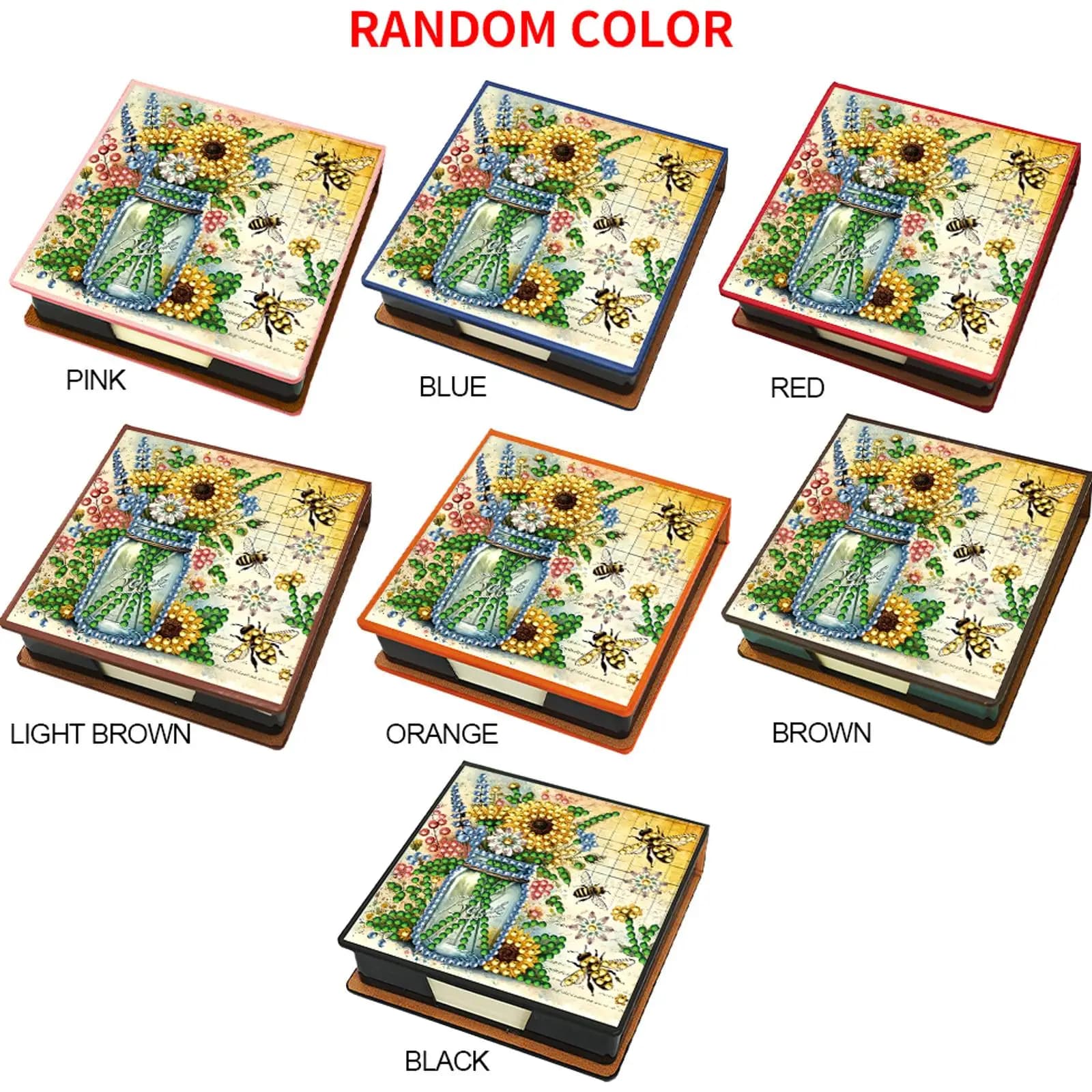 Portablocco Adesivo in Pelle con Gemme a Tema Uccelli, Porta Blocco Note per Pittura con Gemme, Kit Mosaico, Scatola per Note con Arte Diamantata e 150 Fogli di Carta