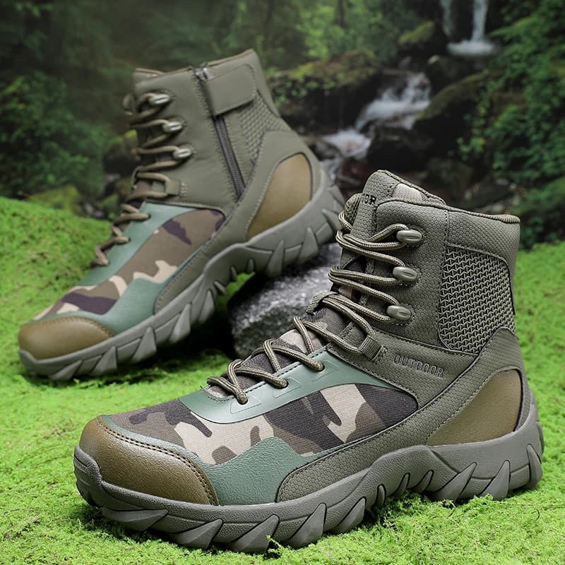 Brand Outdoor Boots Men's High Quality Ankle Boots Waterproof Non-slip Hiking Boots Wear-resistant Jungle Trekking Size 39-47