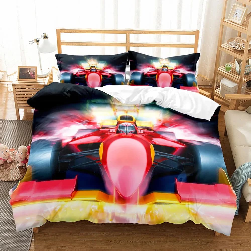 Set copripiumino per gioco per auto da corsa Relay UK Singolo Doppio Queen US Twin Completo king size Set copripiumino Set copripiumino Copripiumino