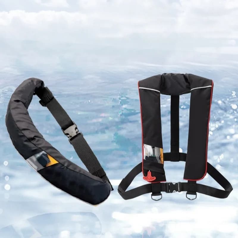 2026 New Automatic Inflatable Life Jacket Adult Men Life Waist Belt Sea Rock Fishing Portable Anti-drowning Life-saving Vest