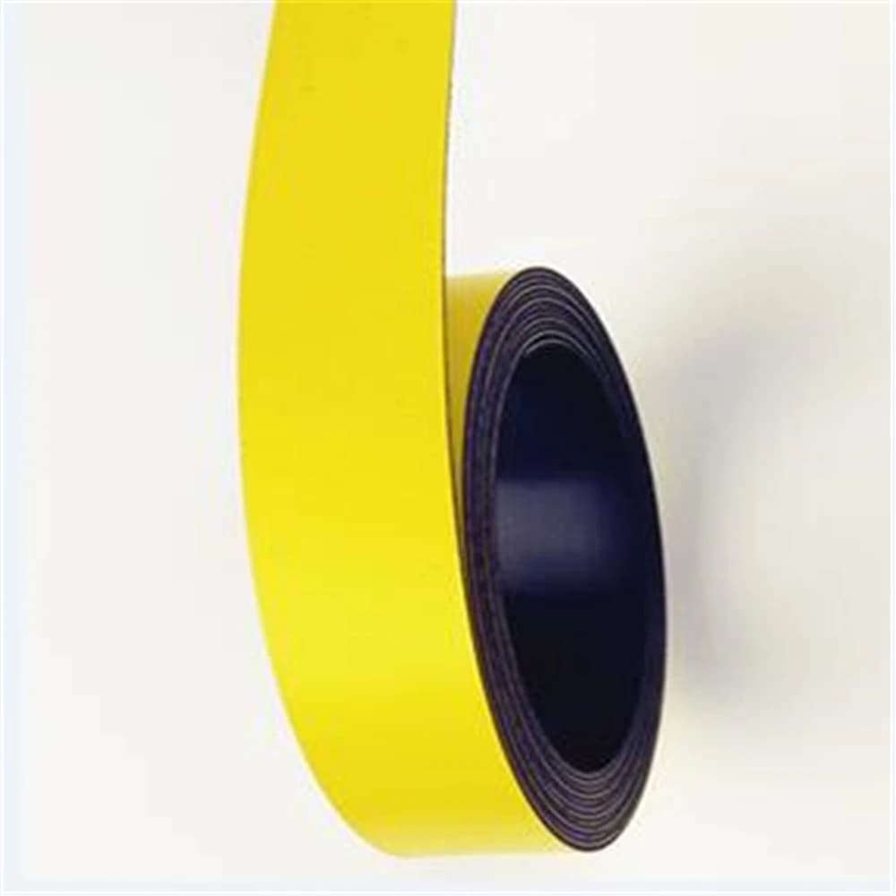 Striscia magnetica 1000mm * 20mm * 1mm Etichetta magnetica flessibile Magneti per frigorifero gialli Porta etichette magnetiche Applicazione Etichetta magnetica