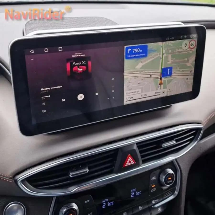 8G+256G Carplay 12.3'' Android 14 Qled Screen For HYUNDAI Santa Fe 2021 2019 2020 Car Multimedid Navigation Stereo Auto Radio