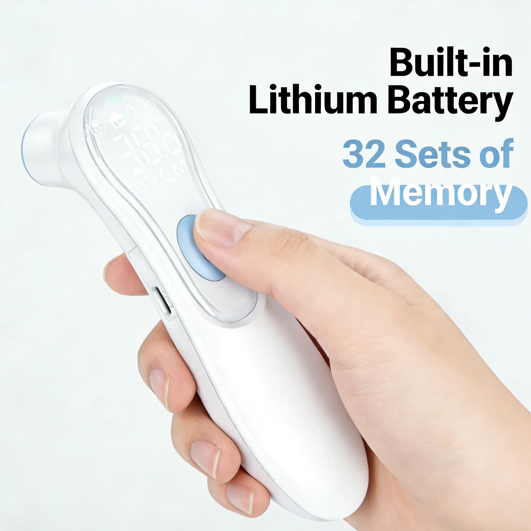 Medical Auricular Thermometer Digital Infrared Meter Temperature Fever Clinical Front Thermometer Contactless for Adult Children Body