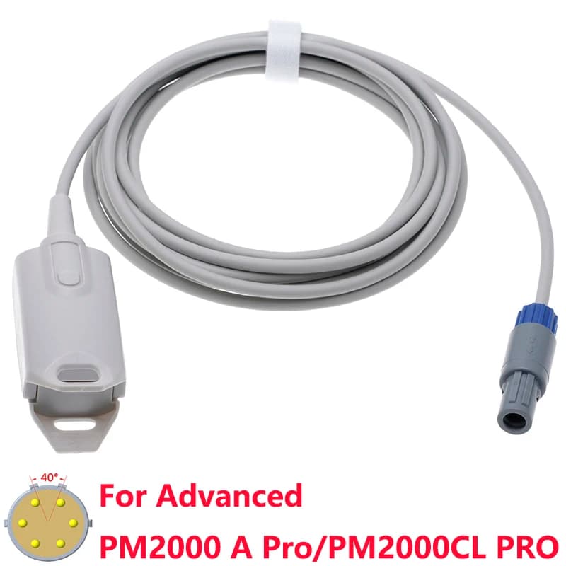 Compatibile con il sensore Spo2 del Monitor avanzato PM2000 A Pro/PM2000CL PRO, cavo per ossimetria adulto/bambino/neonato/dito/orecchio 6pin 3m.