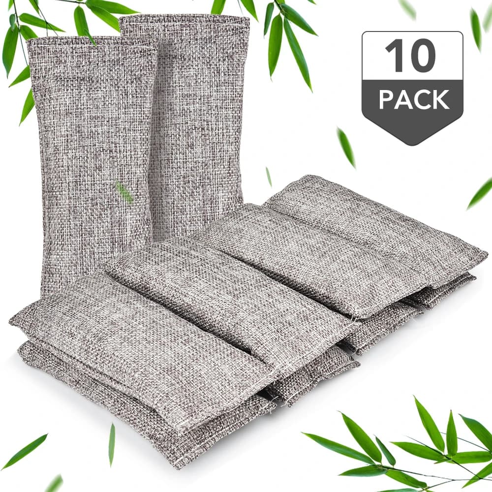 10 pcs Natural Bamboo Carbon Bags Air Purification Active Carbon Absorber Odori Humidity Eliminator Odori for Camera Armadio Auto