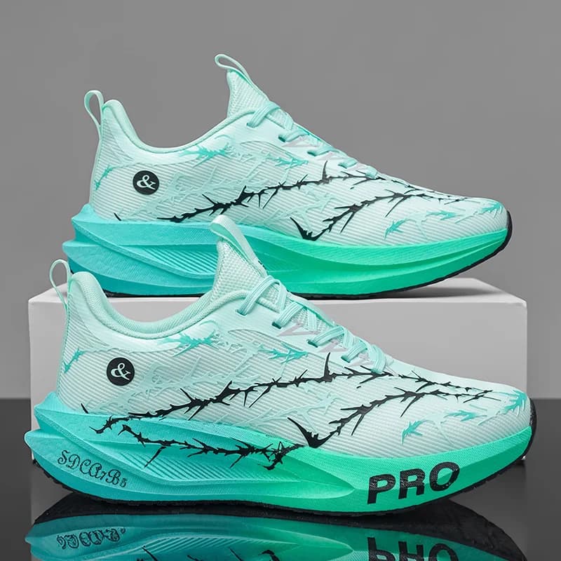 Men's Casual Sports Shoes Suitable for Road Jogging, Walking, Cross-Training, Low-Top Lace-Up Thick-Soled Training Shoes, Suitable for Road Jogging, Walking, Cross-Training